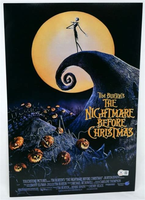 Danny Elfman Signed The Nightmare Before Christmas 12x18 Movie Poster BAS COA Opens in a new ...