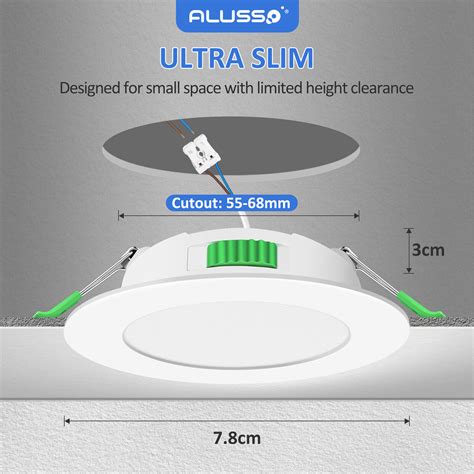 Uk Ultra Slim Recessed Led Flat Panel Ceiling Spot Lights Downlights