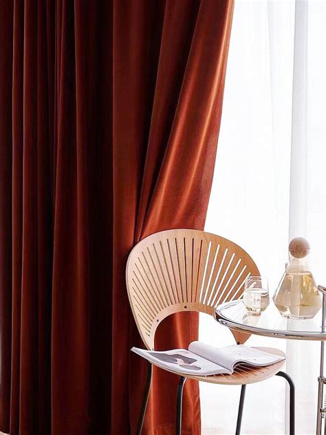 Burnt Orange Pair Of Bedroom Curtains 81 Colors Heavy Silky Etsy