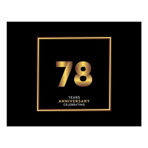 Premium Vector Year Anniversary With Gold Color Square