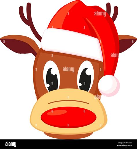 Cartoon Illustration Rudolph Red Nose Stock Vector Images Alamy