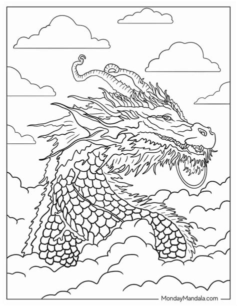 Sea Serpent Dragon Coloring Pages