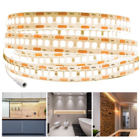 Fita Led 5 Metros 240leds Por Metro 3528 12v Para Perfil Ip20 Shopee