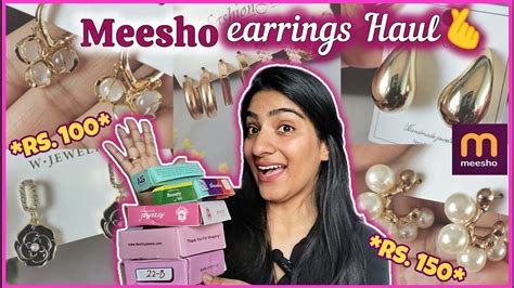 Huge Meesho Earrings Haul Under Rs 200 All New Trendy Meesho