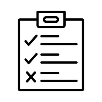 Checklist Line Icon Vector Checklist Icon Checklist List PNG And