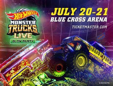 Hot Wheels Monster Trucks Live Glow Party Blue Cross Arena Bluecrossarena