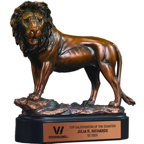 Bronze King Lion Trophy | Bronze Lion Award Statue | Paradise Awards