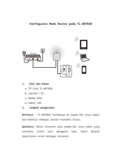 DOCX Konfigurasi Mode Router Pada TL DOKUMEN TIPS