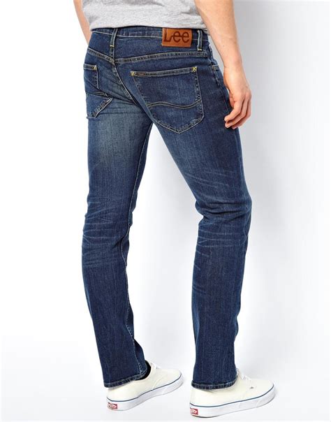 Lyst - Lee Jeans Jeans Powell Low Waist Slim Fit Epic Blue Stretch in ...