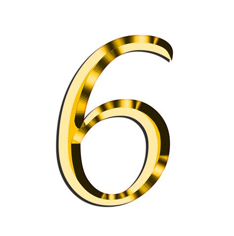 6 Number Png Clipart Png Mart