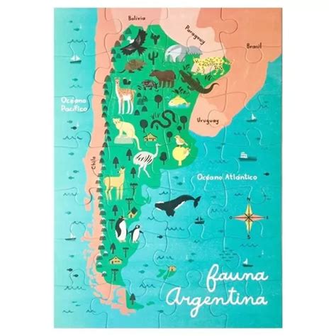 Rompecabezas Puzzle Fauna Argentina Mapa Piezas En Venta En Capital