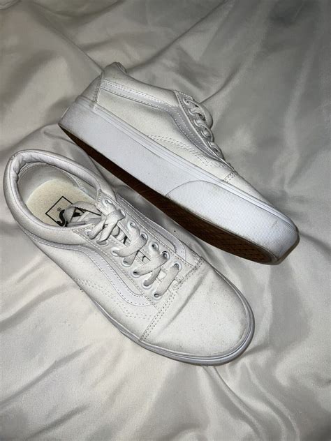 All White Platform Vans - Gem