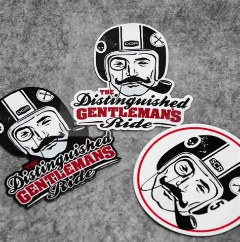 Vintage Distinguished Gentlemans Ride Cafe Racer Sticker Motorcycle