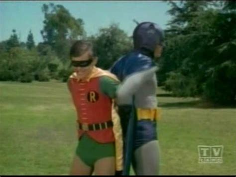 Guys In Trouble Adam West And Burt Ward In Batman Shoot A Crooked Arrow