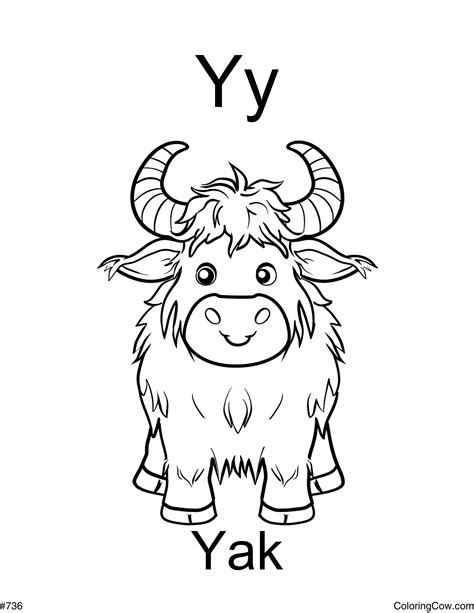 Y Is For Yak Coloring Page