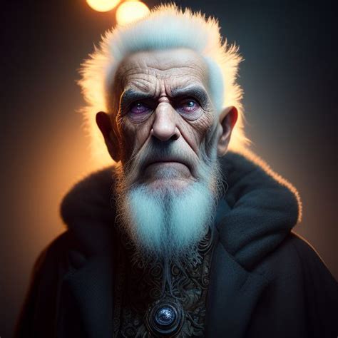 Rommellviana Angry Old Man With Mohawk Hair Aged 78 80 Year Old Long