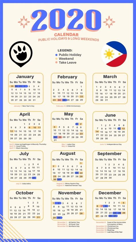 2021 Philippine Calendar With Holidays Best Calendar Example