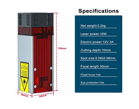 ZBAITU C80-EAIR 10W Laser Module