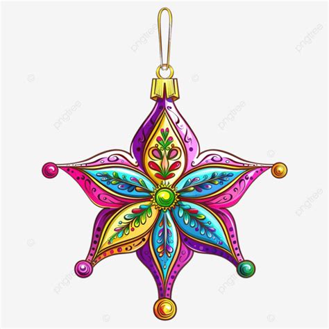 Colorful Cartoon Star Ornament Cartoon Star Pink Png Transparent