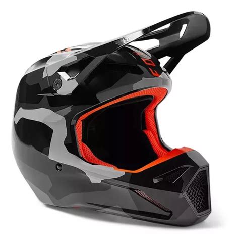 Capacete Fox V Przm Camo Motocross Enduro Rzr Atv Mx Cross Color Grey