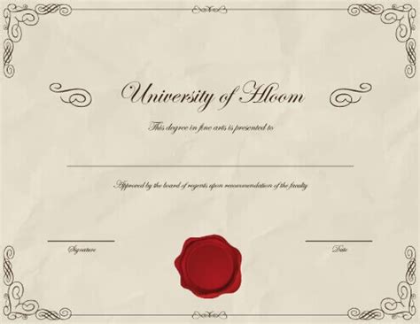 Free Printable Degree Certificates Templates Hloom With College