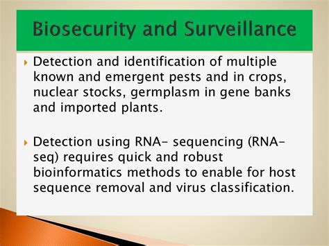 Bioinformatics For Plant Biosecurity And Surveillance Systems Ppt