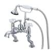 Water Creation Handle Vintage Claw Foot Tub Faucet With Hand Shower