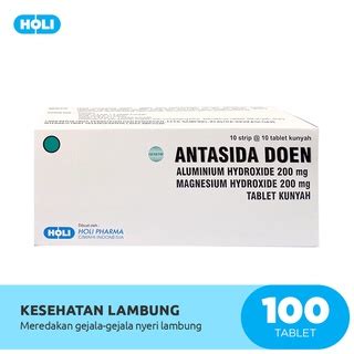 Jual Holi Pharma Antasida Doen Meredakan Nyeri Lambung Tab Kunyah