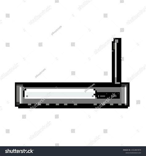 Ethernet Dsl Modem Game Pixel Art Stock Vector (Royalty Free ...