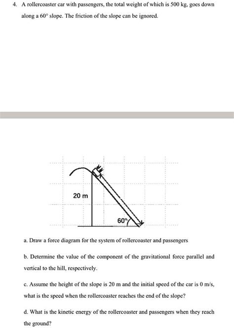 Solved A Rollercoaster Car With Passengers The Total Weight Of