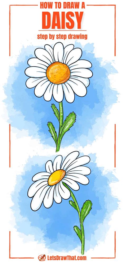 How To Draw A Daisy From Easy Simple Shapes