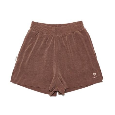 MUSINSA NAKED SURF CLUB Soft Terry Slit Shorts Brown