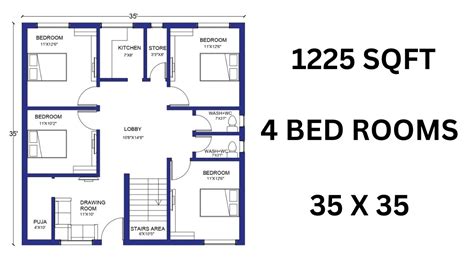 35 X 35 Small House Design 35 X 35 Ghar Ka Naksha 1225 Sqft House Plan Youtube