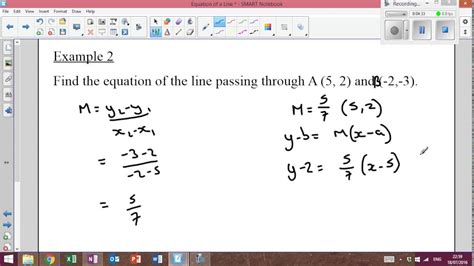 Lhs Higher Mathematics Straight Line 7 Equation Of A Line Youtube