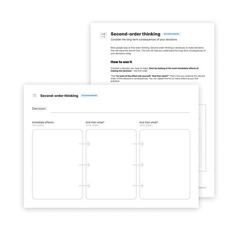 Second Order Thinking Untools Worksheets Library