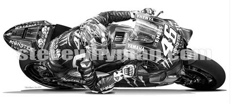 Black White Versions Of Valentino Rossi And Ian Hutchinson Steve