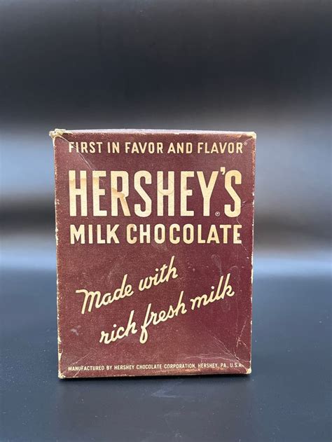 Hershey S Cardboard Box Milk Chocolate Memorabilia Candy Box Hershey Pa Usa Circa 1930 40