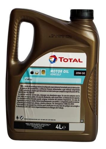 Aceite Total Motor Oil Genecelf W Mineral Litros Rino Repuestos