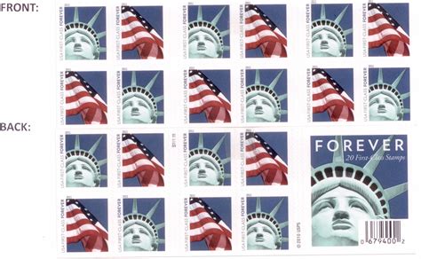 Usps Forever Stamps Lady Liberty And U S Flag Booklet Of 20 Office Products