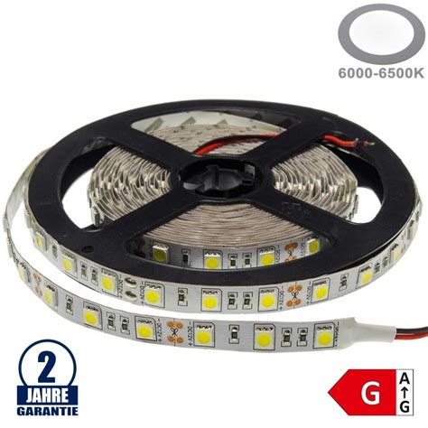 60SMD m 14 4W m 12V LED Streifen 5050 Kaltweiß 5m LEDFactory