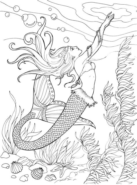 Mermaid Coloring Pages for Adults - Best Coloring Pages For Kids