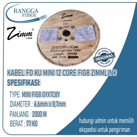 Jual Kabel Fo Ku Mini Core G D Fig Zimmlink Panjang M Kota