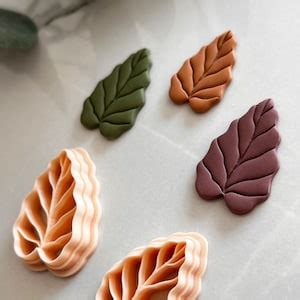 Curved Leaf Polymer Clay Cutter Boho Cutter Embossing Cutter Tile Clay