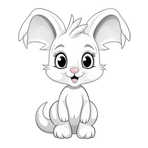 Rabbit Cartoon Drawing, Rabbit, Cartoon, Line Drawing PNG Transparent