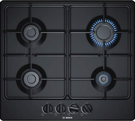 Bosch Serie 4 PGP6B6B80 Hobs Negro Integrado Encimera De Gas Placa