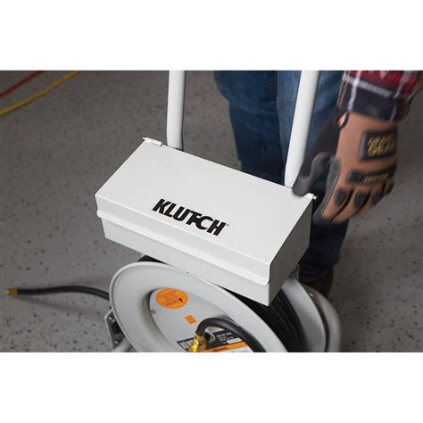 Klutch Portable Air Hose Reel Cart — With 38in X 50ft Hi Flex Hose