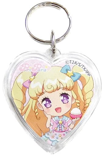 駿河屋 夢川ゆい 「アイドルタイムプリパラ×charaum Cafe ハート形アクリルキーホルダー」（キーホルダー・マスコット）