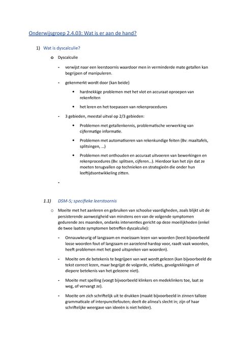 Og Samenvatting Onderwijsgroep Onderwijsgroep Wat Is Er Aan