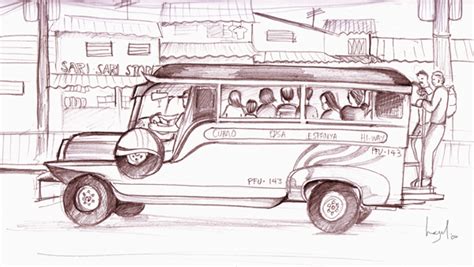 Jeepney Drawing at GetDrawings | Free download