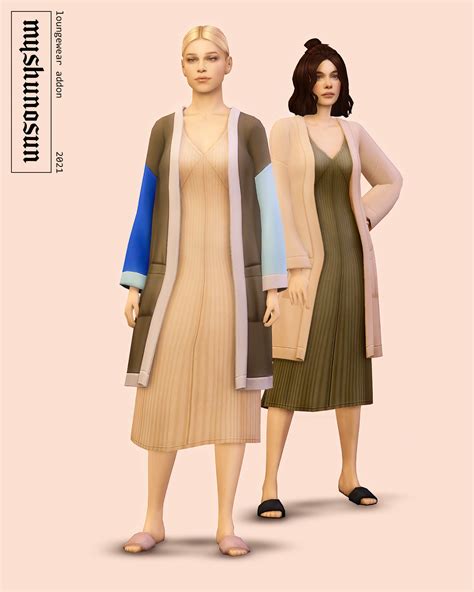 Loungewear Addon Slip Dress Cardigan I Myshunosun